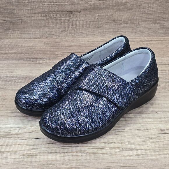 Alegria Lauryn Women's Size EU 38 US 8 Blue Metallic Leather Walking Shoes - Picture 9 of 9